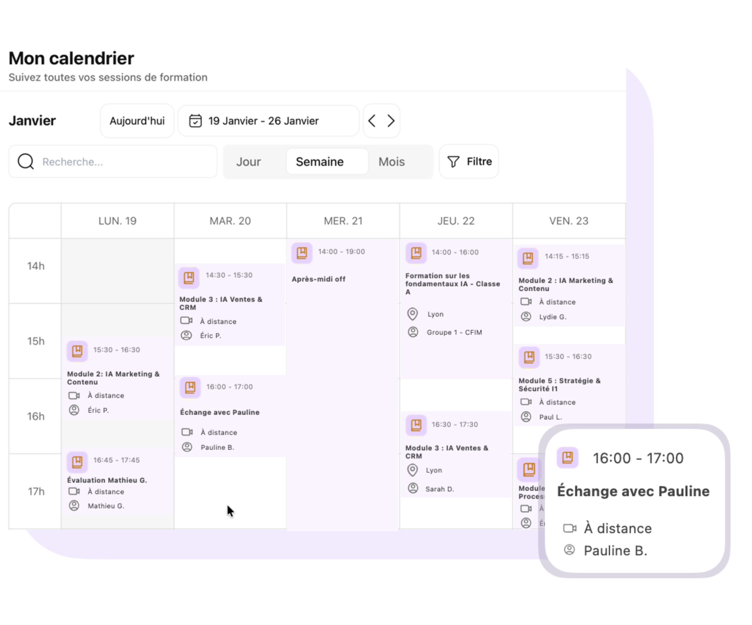 Avancez à votre rythme