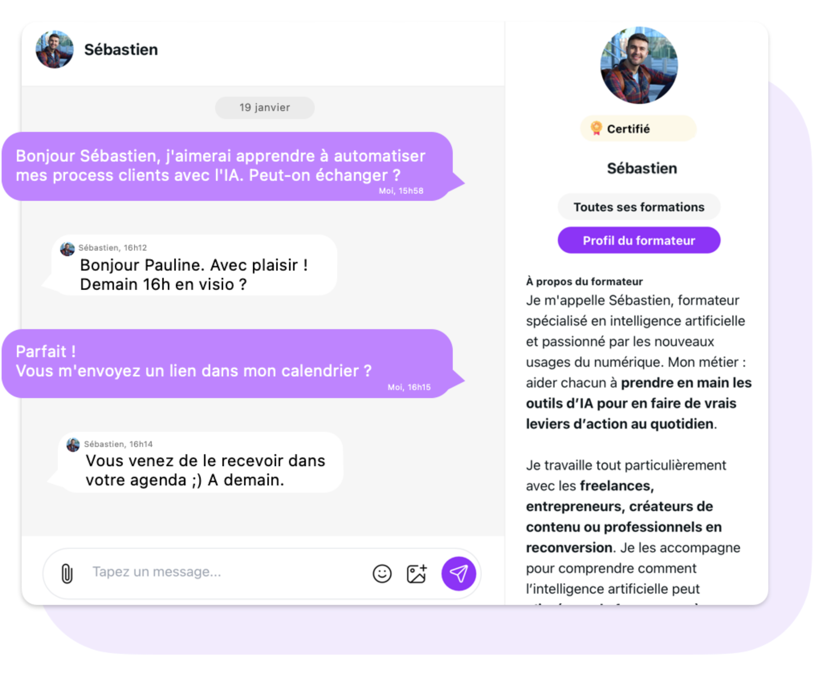 Échangez sans intermédiaire